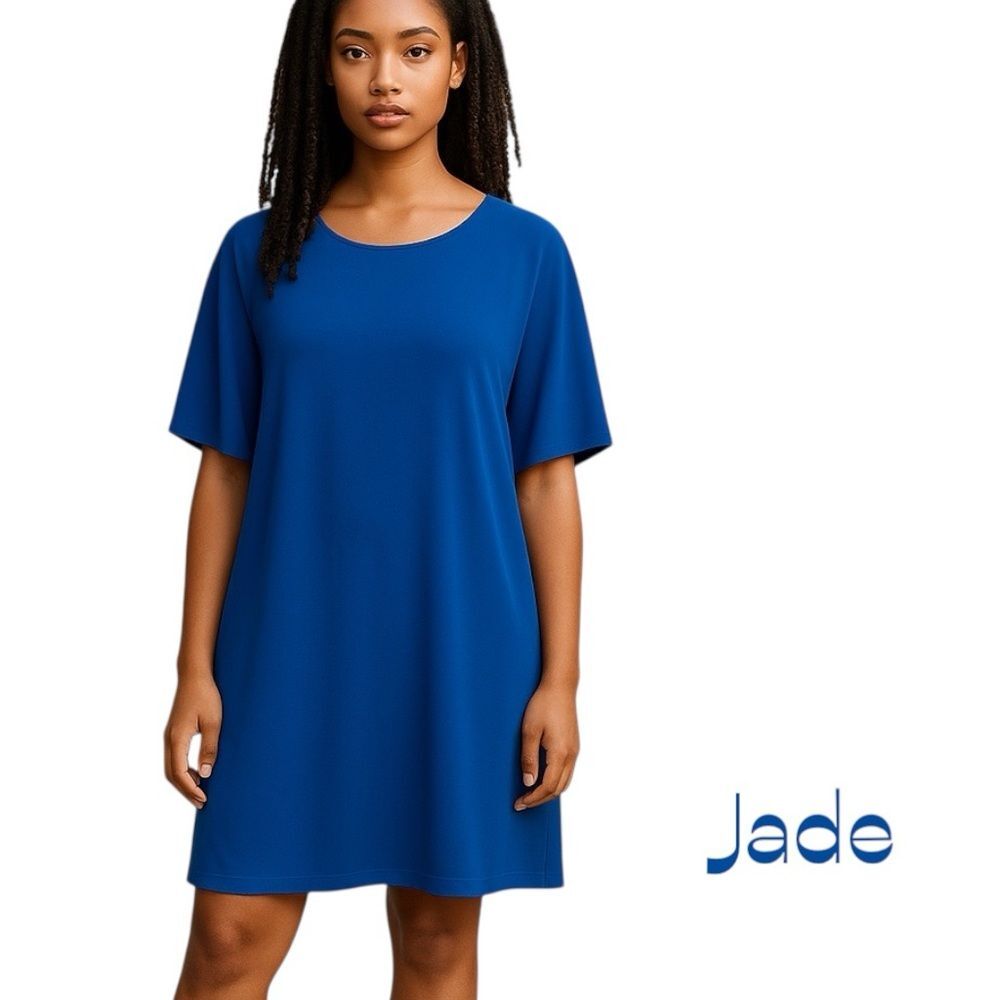 Jade Melody Tam Cobalt Blue Dress NWOT Size S CottageCore Coastal Grandma